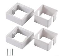 TDCuizent Lot de 2 entretoises carrées pour prise électrique - En polycarbonate résistant à la chaleur - Comprend des vis de joint auxiliaires - Facile à installer - Blanc - Pour réparation