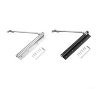 TDCuizent Lot de 2 ferme-portes à ressort hydrauliques automatiques avec fermeture à rebond réglable en acier inoxydable pour la maison, le bureau, les portes commerciales résistantes au feu, noir et