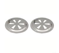 TDCuizent Lot de 2 panneaux de ventilation en acier inoxydable à 36 degrés pour yachts et camping-cars, grille d'aération réglable à ouverture et fermeture avec mécanisme à bouton latéral, ventilateur