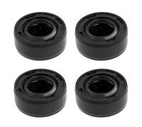 TDCuizent Lot de 4 joints d'huile en caoutchouc avec double lèvre pour tronçonneuse et tondeuse à gazon 8 x 22 x 7 mm TC pour systèmes de carburant de machines de jardin, joint noir pour éviter les