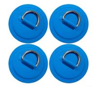 TDCuizent Lot de 4 patchs à boucle en D en acier inoxydable de 6,5 cm pour kayak, planche de surf, canoë, paddle, points d'ancrage élastiques avec dos (bleu)