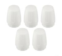 TDCuizent Lot de 5 bouchons de valve de radiateur M30 x 0,5 en plastique pour collecteur de chauffage au sol, volant pour vannes de contrôle de température, blanc (long)