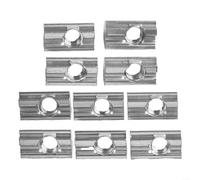 TDCuizent Lot de 50 blocs coulissants en aluminium avec boule à ressort en acier inoxydable pour montage de panneau solaire, filetage M8, fixation pivotante pour profils de 40 x 40 et 40 x 80