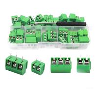 TDCuizent Lot de 60 connecteurs de bornier à vis PCB KF301 - Pas de 5 mm - Kit mixte 2P 3P pour fils 14-22 AWG - Bornes d'épissure électrique vertes avec tournevis inclus