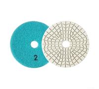 TDCuizent Lot de tampons de polissage diamant en 3 étapes 100 mm avec liaison résine et émeri haute ténacité en nylon grain polaire 1/2/3 pour un ponçage rapide des rayures (1 pièce grain 2)