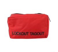 TDCuizent LOTO Sac de rangement pour cadenas de sécurité et accessoires en tissu Oxford avec design compact 195 x 115 x 75 mm Rouge