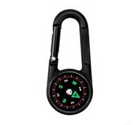 TDCuizent Multifonctionnel pour boussole avec thermomètre étanche en alliage d'aluminium pour randonnée, détecteur de direction pour le camping et les aventures, mousqueton portable, outil porte-clés