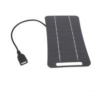 TDCuizent Panneau solaire 5 W 5 V avec sortie USB, chargeur portable en polysilicium haute efficacité pour conditions de faible luminosité, alimentation pour lampes de jardin, jouets solaires, projets
