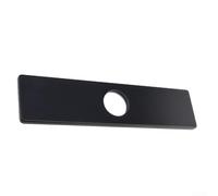 TDCuizent Plaque de pont carrée de 25,4 cm en acier inoxydable 304 pour éviers simples ou 3 trous, rosace noire résistante à la rouille avec joint en mousse antidérapant inclus (noir)