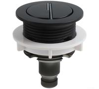 TDCuizent Robinet de chasse d'eau à double bouton poussoir 38 mm ABS chromé mécanisme de vidange d'économie d'eau pour réservoir de salle de bain remplacement pour trous de couvercle standard doré