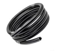 TDCuizent Rouleau de 100 m de tuyau ondulé en polyéthylène pour protection de fil électrique automobile - Manchon flexible résistant à l'huile AD10/AD11/AD13 - Noir (AD11)
