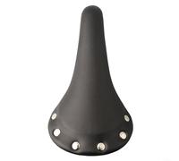 TDCuizent Selle de vélo vintage en cuir PU avec rivets confortables pour vélo de course avec intérieur en mousse haute densité 28 cm de longueur (noir)