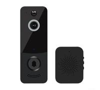 TDCuizent Sonnette vidéo WiFi intelligente avec interphone visuel HD, notifications et stockage dans le nuage, verrouillage électronique alimenté par batterie rechargeable pour surveillance de