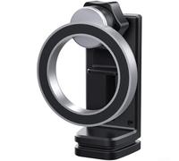 TDCuizent Support magnétique de téléphone pour voiture et avion, rotation à 360 degrés, support pliable avec ventouse sous vide pour surfaces lisses, compatible avec anneau adaptateur en métal noir (B