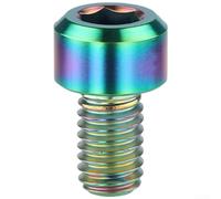 TDCuizent TC4 M6 x 10 mm Vis de fixation de serrage de frein V pour vélo de route VTT pliable avec revêtement PVD doré arc-en-ciel Boulons à douille hexagonale résistants à l'oxydation (coloré-1 pièce