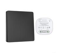 TDCuizent Télécommande sans fil auto-alimentée - Interrupteur intelligent RF 433 MHz avec récepteur étanche IP44 - Pas de câblage nécessaire pour la maison - Bouton à bascule - Blanc
