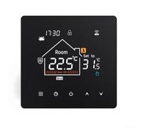 TDCuizent Thermostat programmable WiFi pour application Tuya pour Smart Life 5+2/6+1/7 jours avec écran tactile réglable luminosité correction de la température Compatible avec boîte de 86 mm Noir