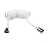 TDCuizent Tuyau de douche flexible en métal PU avec motif à ressort 1,5 m/2 m - Accessoire de plomberie extensible anti-enchevêtrement pour pommeau de douche standard, bidet ou pulvérisateur de