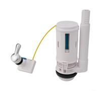 TDCuizent Vanne de chasse d'eau double 5,1 cm avec bouton supérieur, kit de réparation avec levier de trop-plein, économie d'eau, pièces de rechange réglables pour toilettes de salle de bain en deux