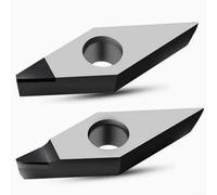 TDCuizent VCMT604 et VCMT03 Lot de 2 inserts de tournage à pointe PCD/CBN pour tour CNC indexables avec haute résistance à l'usure, conductivité thermique, finition en métal non ferreux (VCGT110308