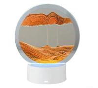 TDCuizent Veilleuse à sable fluide, lampe sablier USB et batterie, cadre photo dynamique sable mouvant apaisant pour peinture au sable 3D, contrôle tactile doré, trois modes d'éclairage, verre PVC