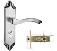 TDCuizent Verrou de porte en acier inoxydable 304 à une seule langue, poignée intérieure silencieuse pour salle de bain, moderne, minimaliste, résistant à la rouille, fonctionnement lisse