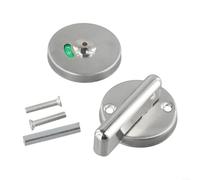 TDCuizent Verrou de sécurité en acier inoxydable pour salle de bain avec panneau vacant - Finition brossée - Pour toilettes publiques et portes de séparation