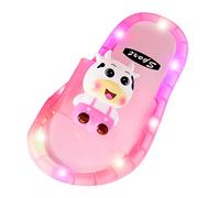 TDEOK Chaussons Bébé Pantoufles Enfant Claquettes Garçon Fille Slippers Douche Mules Plat Pantoufles Antidérapante Bout Ouvert Chaussons Dessin Animé Chaussures de Bain Chaussons LED Lumineuses