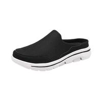 TDEOK Chaussures de randonnée pour homme Single Mesh Generation Milieu Un étrier Chaussures paresseuses Frontière Grande Taille Homme Vital Chaussures Homme 42, Noir , 35 EU