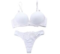 TDEOK Ensemble soutien-gorge push-up sexy rembourré pour femme - Sous-vêtements en dentelle - Soutien-gorge rembourré - Bustier crop - Sous-vêtements sans fil - Respirant - Soutien-gorge confortable,