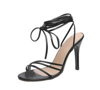 TDEOK Escarpins élégants pour femme - Sandales à talons hauts - Sandales à talon bloc - Sangle croisée - Sandales romaines - Sandales compensées - Sangle de cheville - Chaussures de danse latine