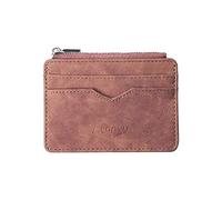 TDEOK Portefeuille Paquet de cartes pour hommes Porte-cartes pour tissus mats Portefeuille multi-cartes Pickpocket Portefeuilles Femmes, marron, Taille unique