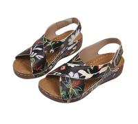 TDEOK Sandales pour femme New Europe et les États et les États frontière grande gueule de poisson avec sandales chaussures pour femme 41,5, Noir , 37 EU Étroit