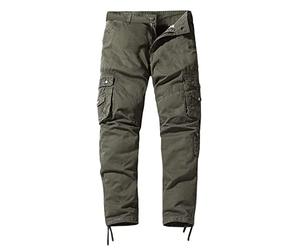 TDEOK sous Armure Pantalon Hommes Pantalon Multi Poche Droite Solide Couleur Extérieur Pantalon Global Mode Pantalon Lâche Range Carte (Green, XXXL)