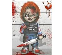 TDFERAN/30x40CM 5D Peinture Diamant Horreur Enfant, Diamond Painting Poupée, Point de Croix Diamant Fantôme, Diamond Art Gothique/Kit Loisirs Creatif pour Adultes/Cadeau Halloween/Décoration Murale