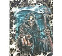 TDFERAN/40x50CM 5D DIY Diamond Painting Kit Complet Mort Démon,Broderie Diamant Kits Carré, Diamant Strass Cristal Point de Croix Crâne Skull pour Murale Décoration Enfants Adultes