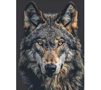 TDFERAN 40x50cm Peinture Diamant Kit Loup Diamant Painting roi Loup Diamond Painting Tete Der Wolf Broderie Diamond Point Croix Peinture Puzzle Décoration D'intérieur Convient aux Hommes Femmes