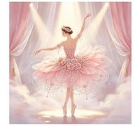 TDFERAN 5D Diamond Painting Danseuse Ballerine 30x40cm Perle Ange Danseurs | Tableau Perles de Diamant Ballerine fleur Point De Croix Kit Diamond Painting Elfes et Fées Ballet Décor Maison Cadeaux