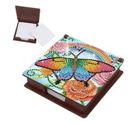 TDFERAN Diamant Remarques Boxes 160 Vide Notes Autocollantes Antiadhésif Incluses Boîte à Notes Puzzle Pierres Précieuses Papillon arc-en-ciel Mini Journaux Autocollantes Pour Dortoir