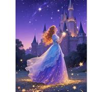 TDFERAN Diamond Painting Chateau de Princesse Paysage 40x50cm Diamond Painting Château Peinture Diamant Danseuse Broderie Diamant Ange Elfe Fée Tableau Diamant kit Complet Adulte Mosaïque Femm