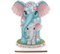 TDFERAN Diamond Painting Ornement de Bureau Diamant éléphant Peinture Bureau Ornements Diamant Point de Croix Complet Chambre Décorations Pour La Maison Un Bon Choix Pour Les Loisirs