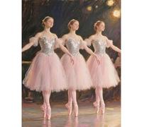 TDFERAN Perles de Diamant Ballerine Rose 40x50cm Diamond Painting Danseuse Ballerine Peinture Numéro Danseuse Femm Broderie Diamant Ballet Ange Elfe Fée Kit Mosaique Adulte Point de Croix