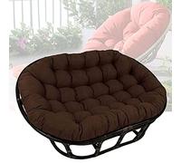 TDHLW Coussin Fauteuil Papasan Ovale, Impermeable Coussin Fauteuil Papasan, Coussin Fauteuil Rotin Exterieur, Coussin Fauteuil Suspendu Oeuf Jardin Exterieur, 170x120cm,Marron