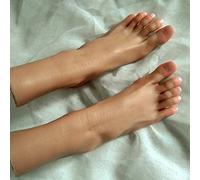 TDHLW Mannequin Foot, Feet Silicone, Fetichismes Pied, Silicone Pied fétiche Femme Pieds Moule Affichage Bijoux Sandale Chaussure Chaussette Affichage Art Croquis avec os,A,37