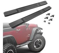 TDHLW Marchepieds de Style OE, Barres Nerf, marchepieds latéraux adaptés aux Accessoires extérieurs Noirs 2 Portes Jeep Wrangler JK JKU 2007-2017