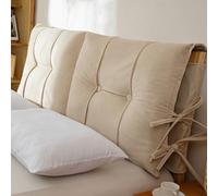 TDHLW Off White,180 * 80 * 10cm, Coussin de TêTe de Lit, Coussin de TêTe de Lit Compensé pour La Lecture et Le Repos, Grand Coussin de Soutien du Dos pour La Lecture et La Position Assise Au Lit