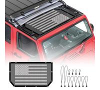 TDHLW Pare-Soleil Bikini en Maille Anti-UV et Thermique pour Jeep Wrangler JL JLU 2/4 Portes 2018-2023 et Gladiator JT 2020-2023,American Flag