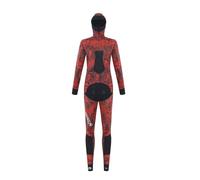 TDJDYQU Combinaison Camouflage 3mm, Ensemble 2 Pièces pour La Plongée avec Tuba La Natation La Chasse sous-Marine Les Sports De Plongée Maillots De Bain(Red,L)