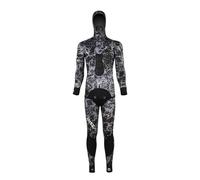 TDJDYQU Combinaison Camouflage 3mm, Ensemble 2 Pièces pour La Plongée avec Tuba La Natation La Chasse sous-Marine Les Sports De Plongée Maillots De Bain(Schwarz,3XL)