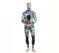 TDJDYQU Combinaison De Plongée en Néoprène 3 Mm Combinaison De Plongée À Capuche pour Homme Chaude en Hiver pour Le Surf La Plongée avec Tuba Et La Pêche sous-Marine(Camouflage,XXL)